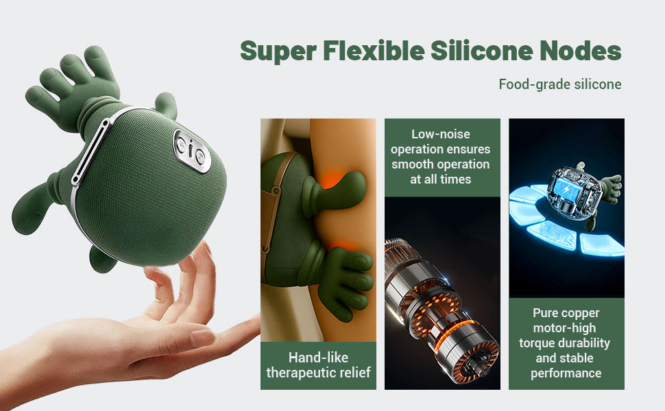 Neck & Shoulder 4D Kneading Massage, Simulated Human Hand Design for Pain Relief and Muscle Relax