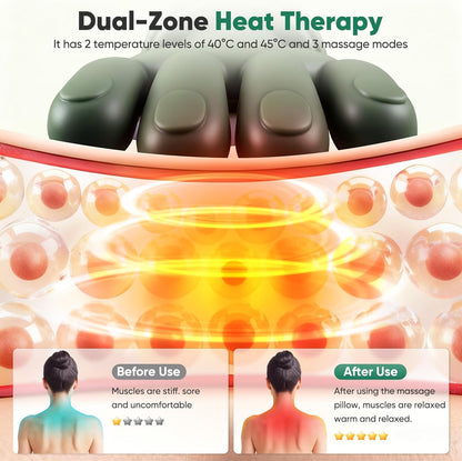 Neck & Shoulder 4D Kneading Massage, Simulated Human Hand Design for Pain Relief and Muscle Relax